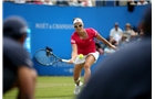 BIRMINGHAM, ENGLAND - JUNE 13:  Kirsten Flipkens of Belgium in action against Barbora Zahlavova Strycova of the Czech Republic during Day Five of the Aegon Classic at Edgbaston Priory Club on June 13, 2014 in Birmingham, England.  (Photo by Jordan Mansfield/Getty Images for Aegon)